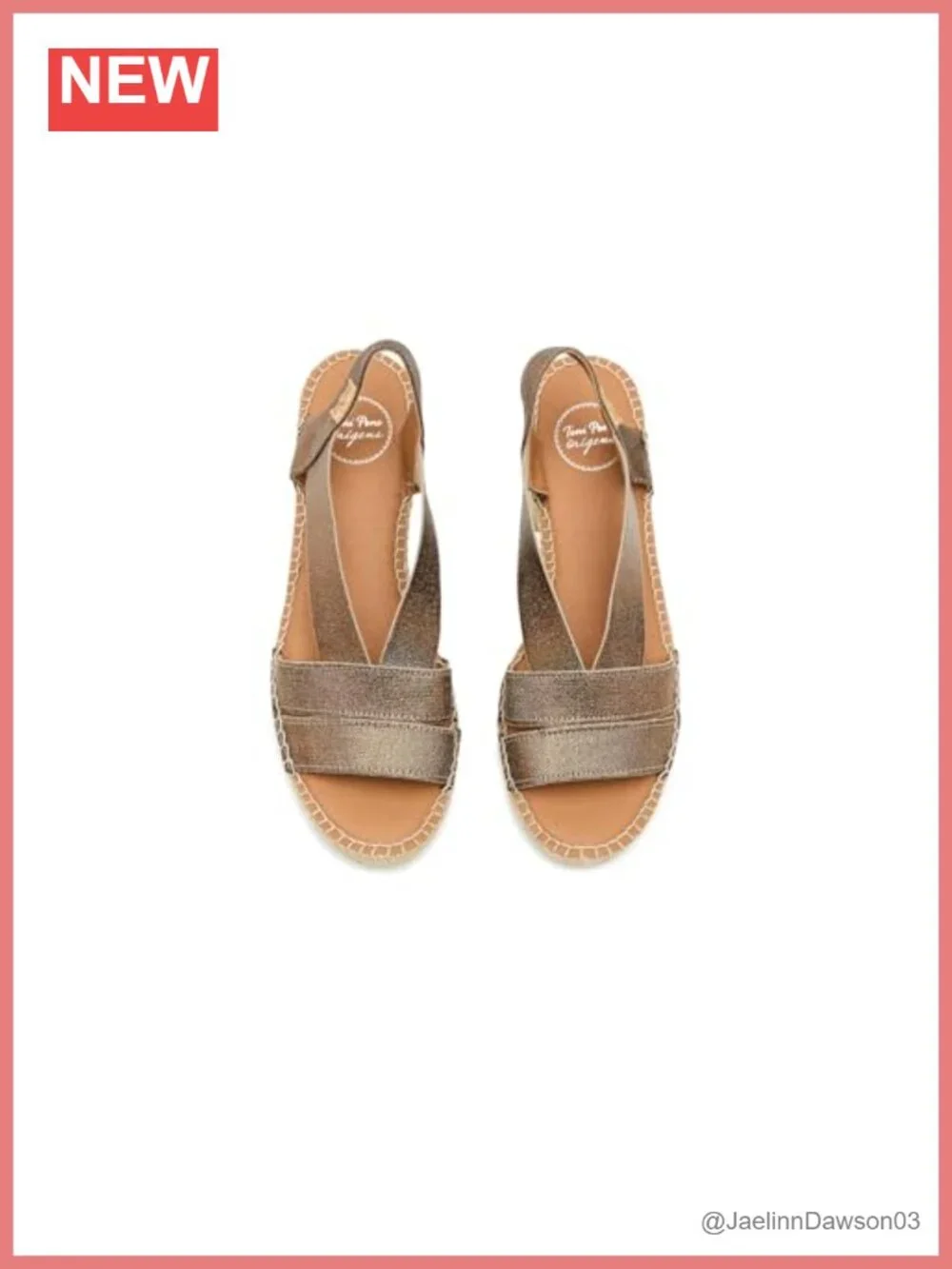 Metallic Elastic Espadrille Sandals Open Toe Slip On